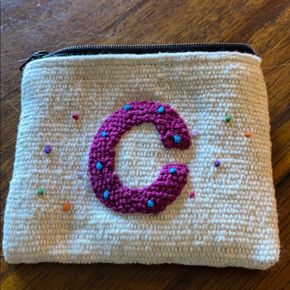 NWOT Anthropologie Monogram Coin purse